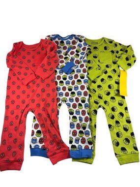 Marvel Avengers Boys Romper Pajamas 3 Pack 18M Hulk Spiderman Captain America